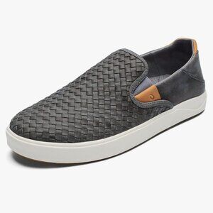 EUC Olukai Lae'ahi Lauhala woven Leather Slip On Shoes